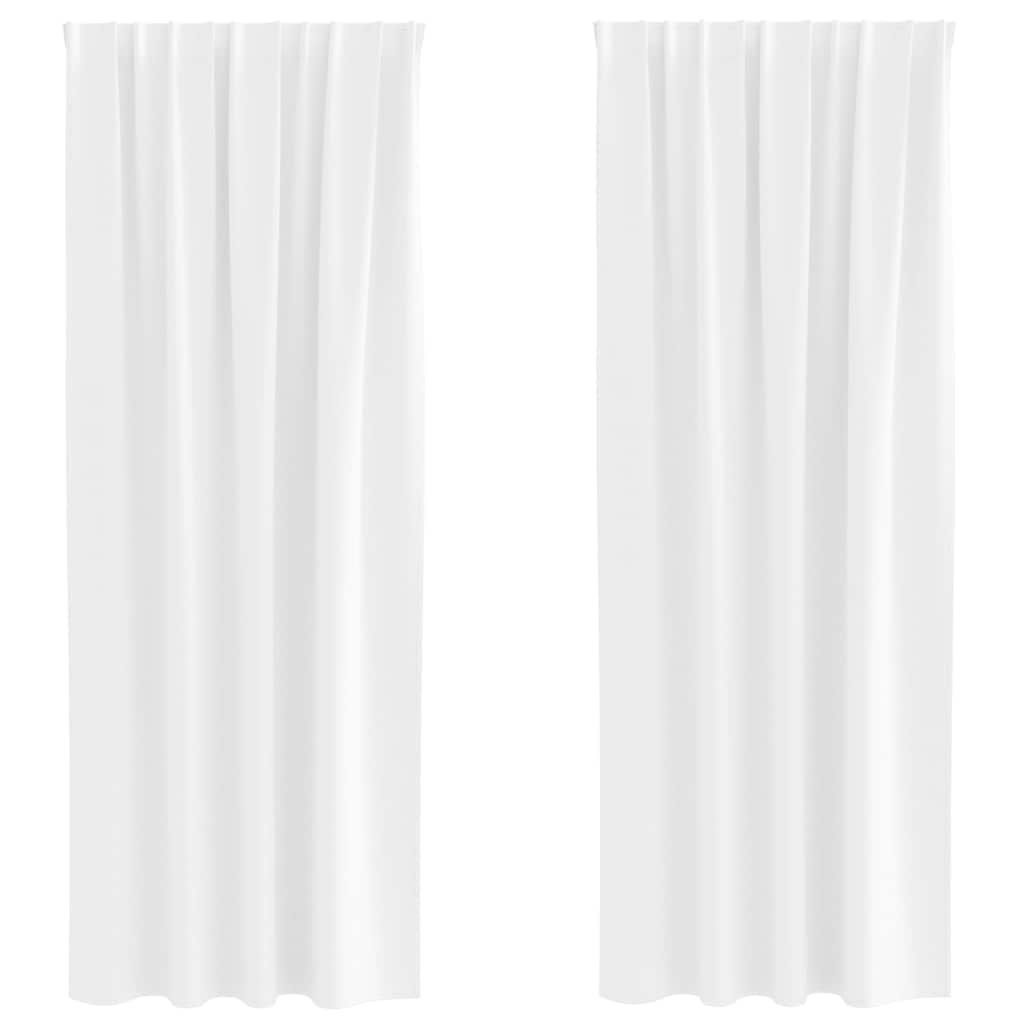 Blackout Curtains with Curtains Pure White Polyester