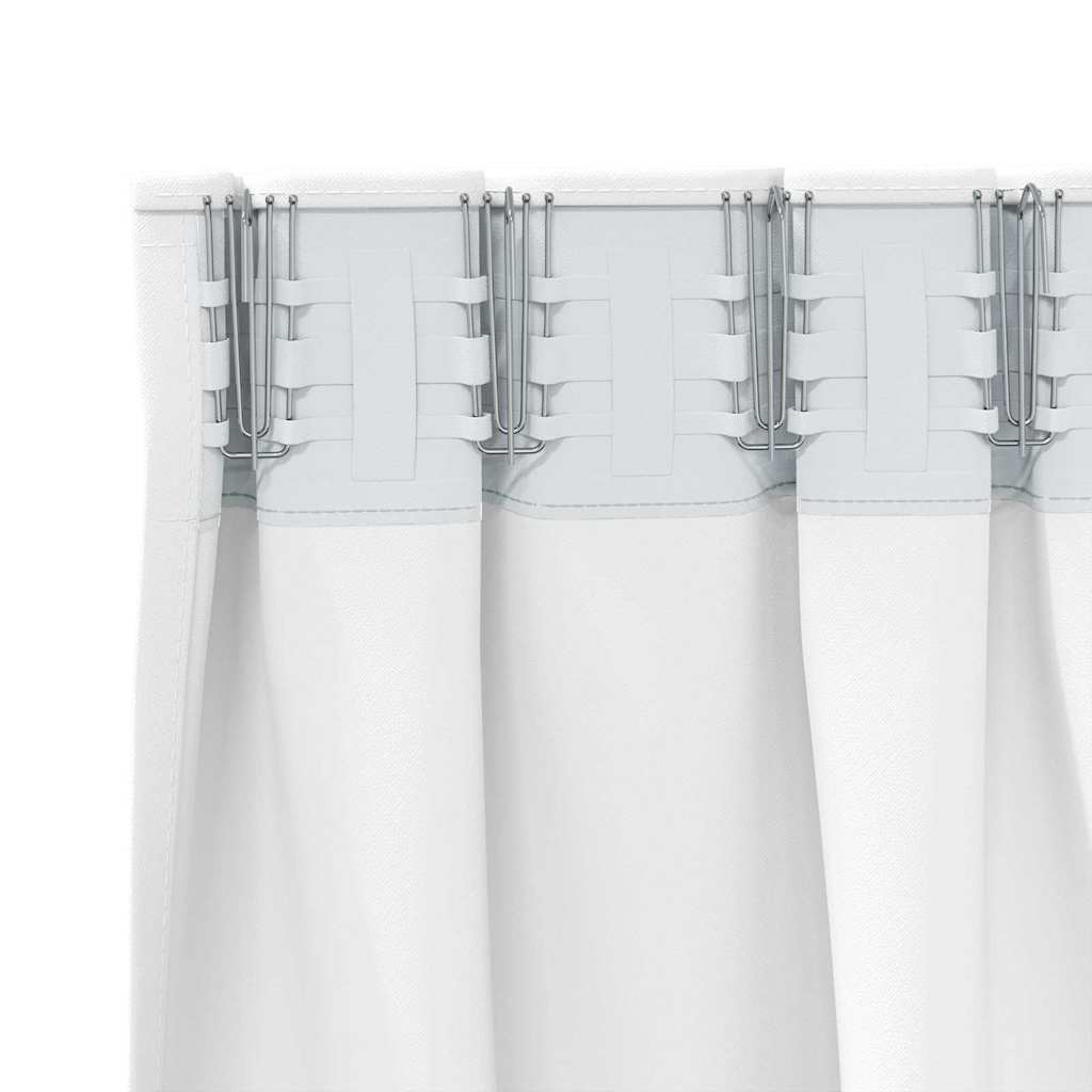 Blackout Curtains with Curtains Bright White Polyester