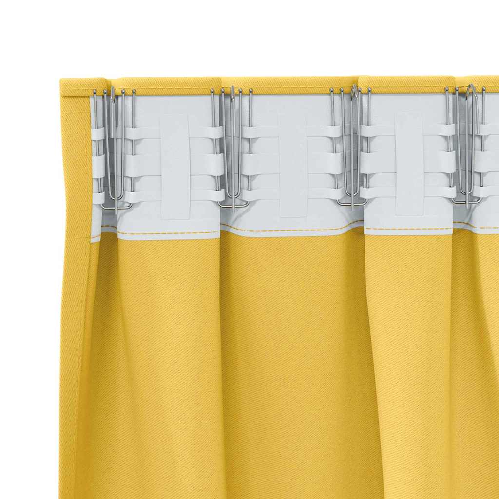 Blackout Curtains with Curtains Mustard Yellow Polyester