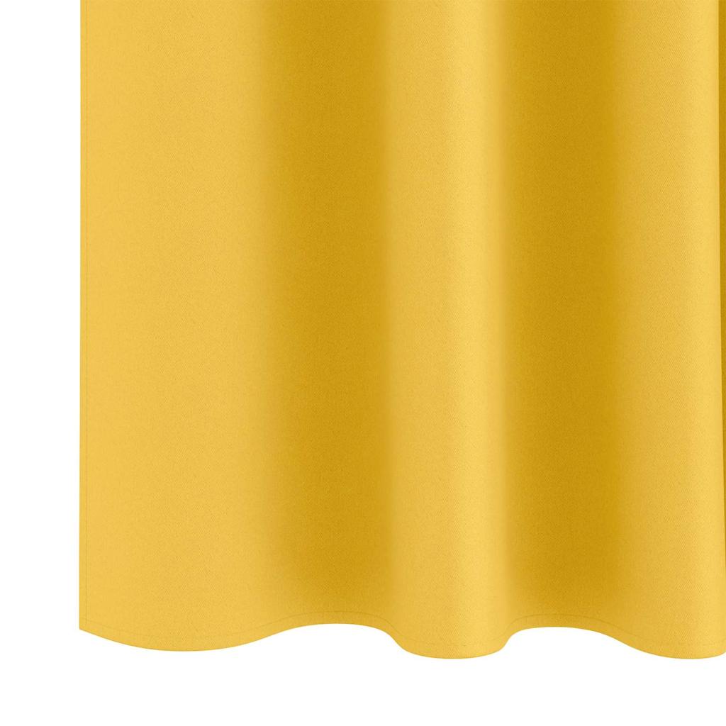 Blackout Curtains with Curtains Mustard Yellow Polyester