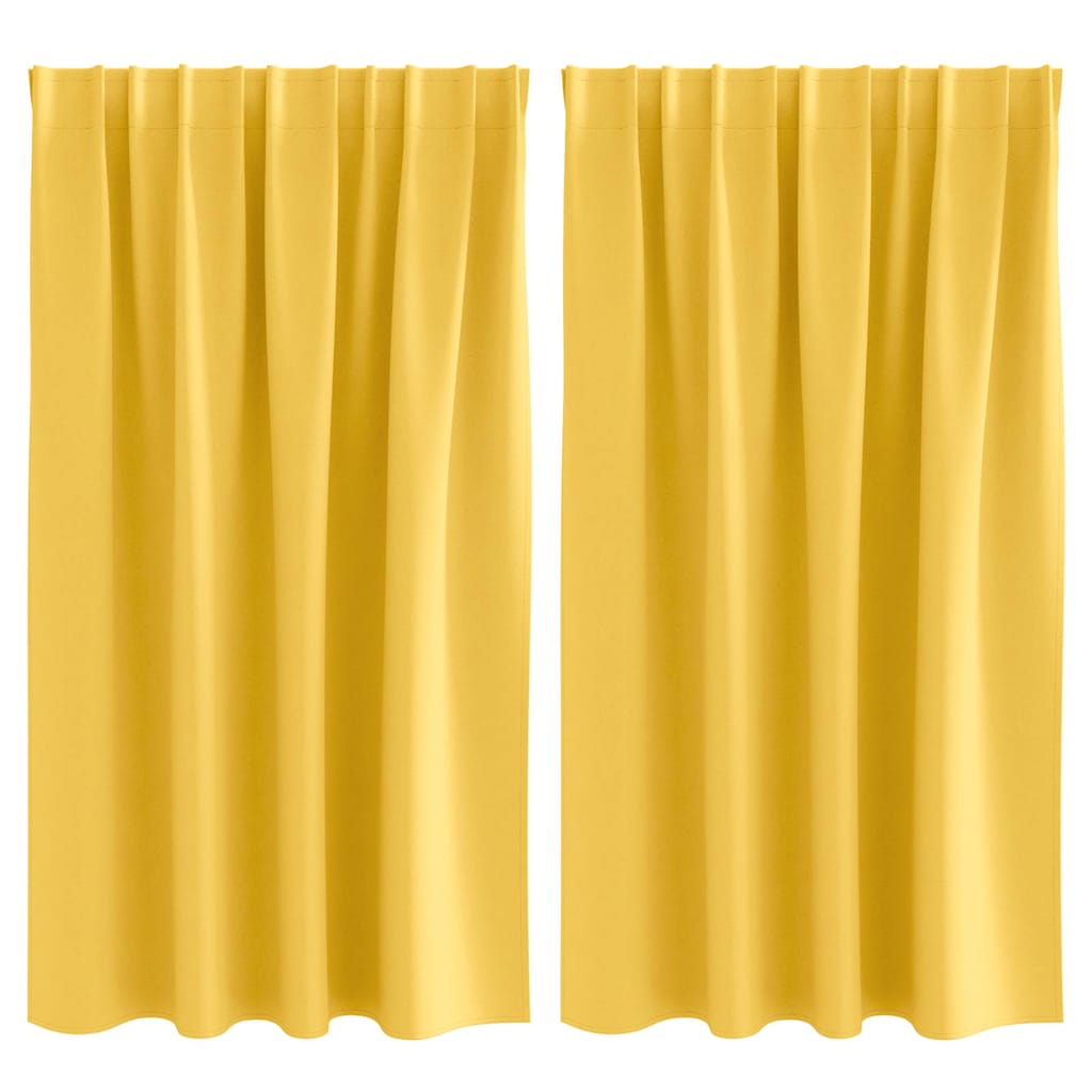 Blackout Curtains with Curtains Mustard Yellow Polyester