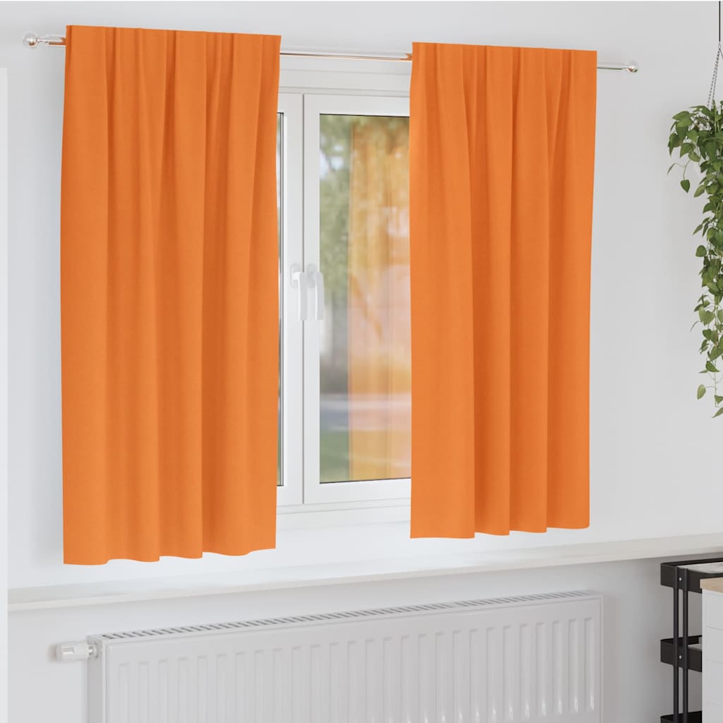 Blackout Curtains with Curtains Orange Polyester