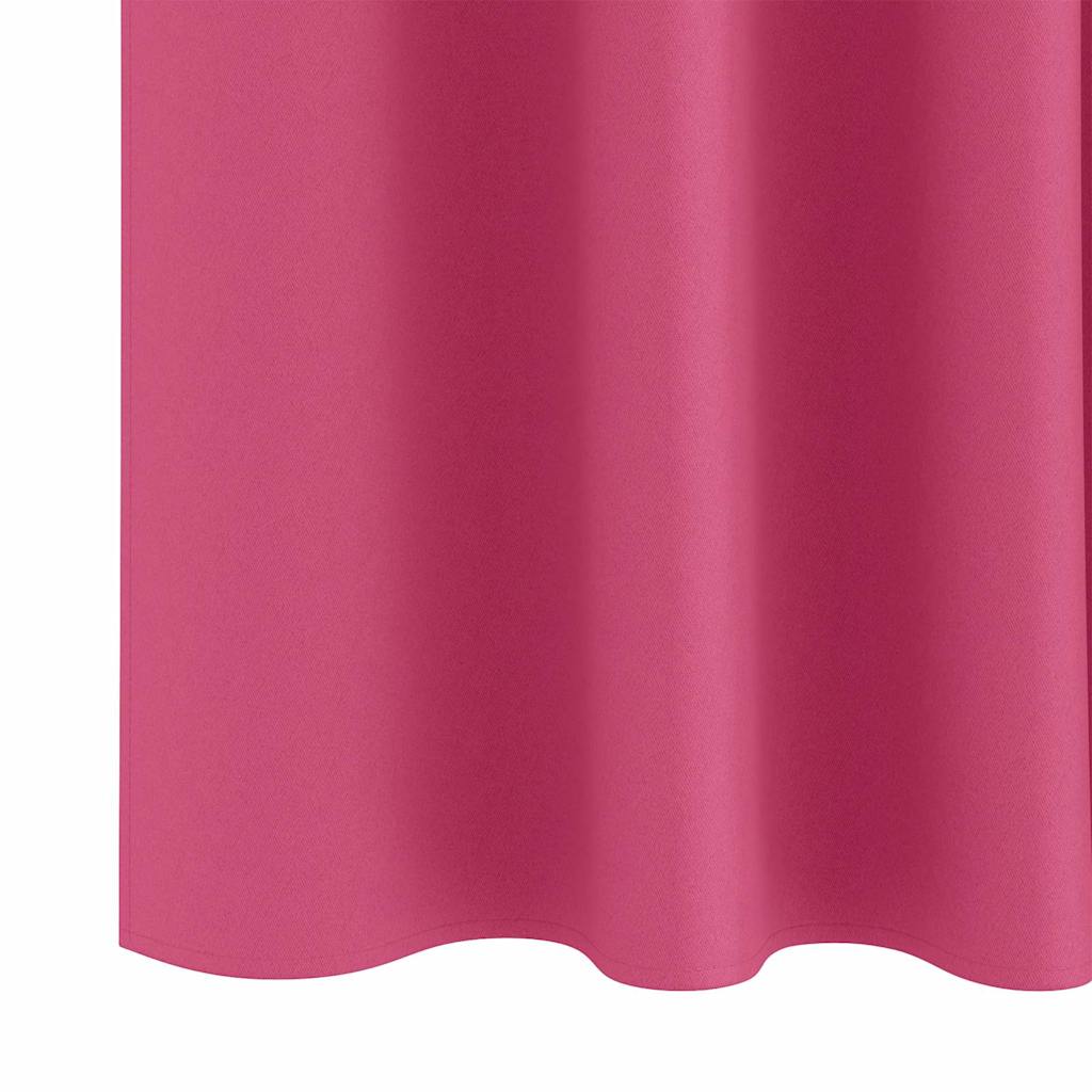 Blackout Curtains with Curtains Bright Pink Polyester