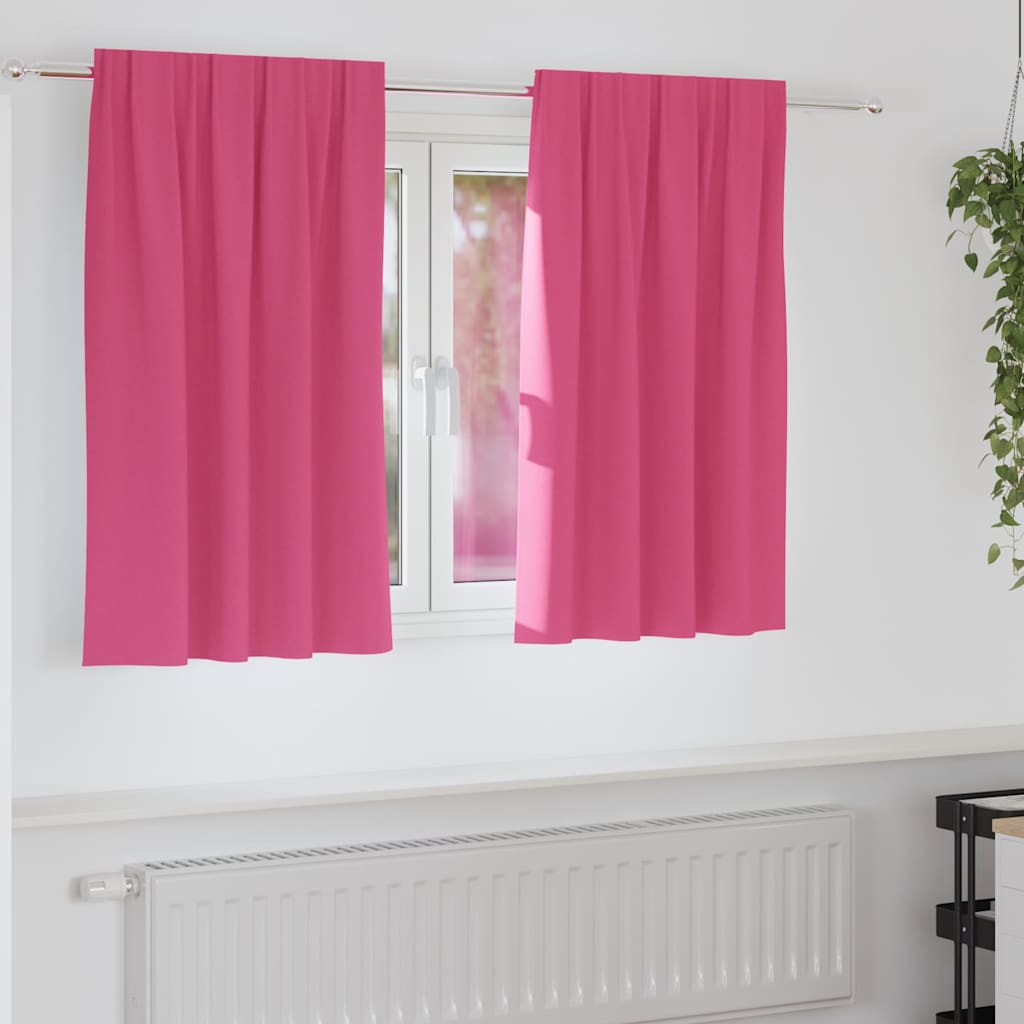Blackout Curtains with Curtains Bright Pink Polyester