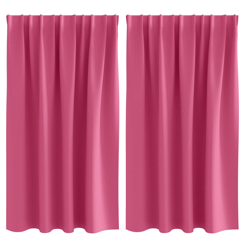 Blackout Curtains with Curtains Bright Pink Polyester