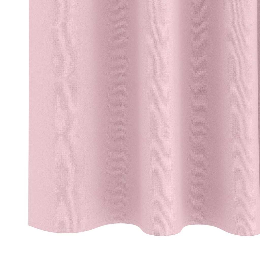 Blackout Curtains with Curtains Baby Pink Polyester
