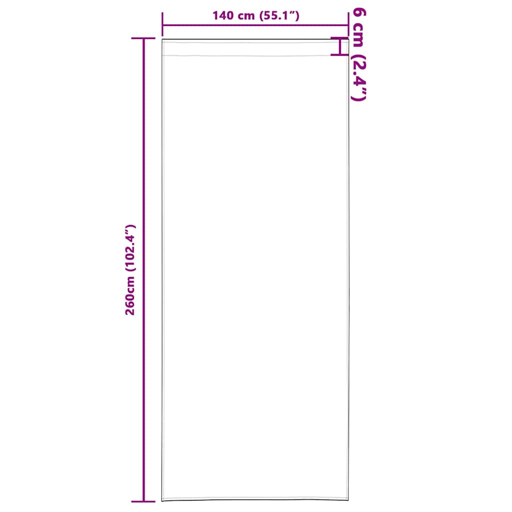 Blackout Curtains with Rings 2 pcs Baby Pink 260 x 140 cm