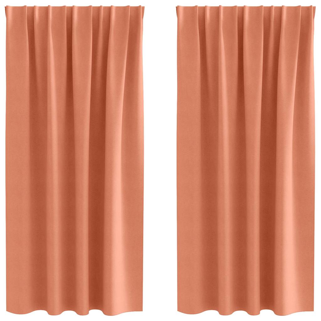Blackout Curtains with Curtains Terracotta Polyester