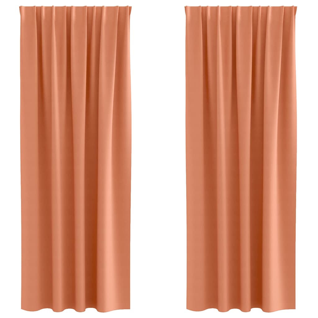Blackout Curtains with Curtains Terracotta Polyester