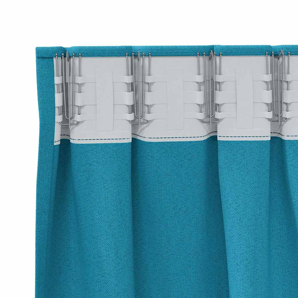 Blackout Curtains with Curtains Turquoise Polyester