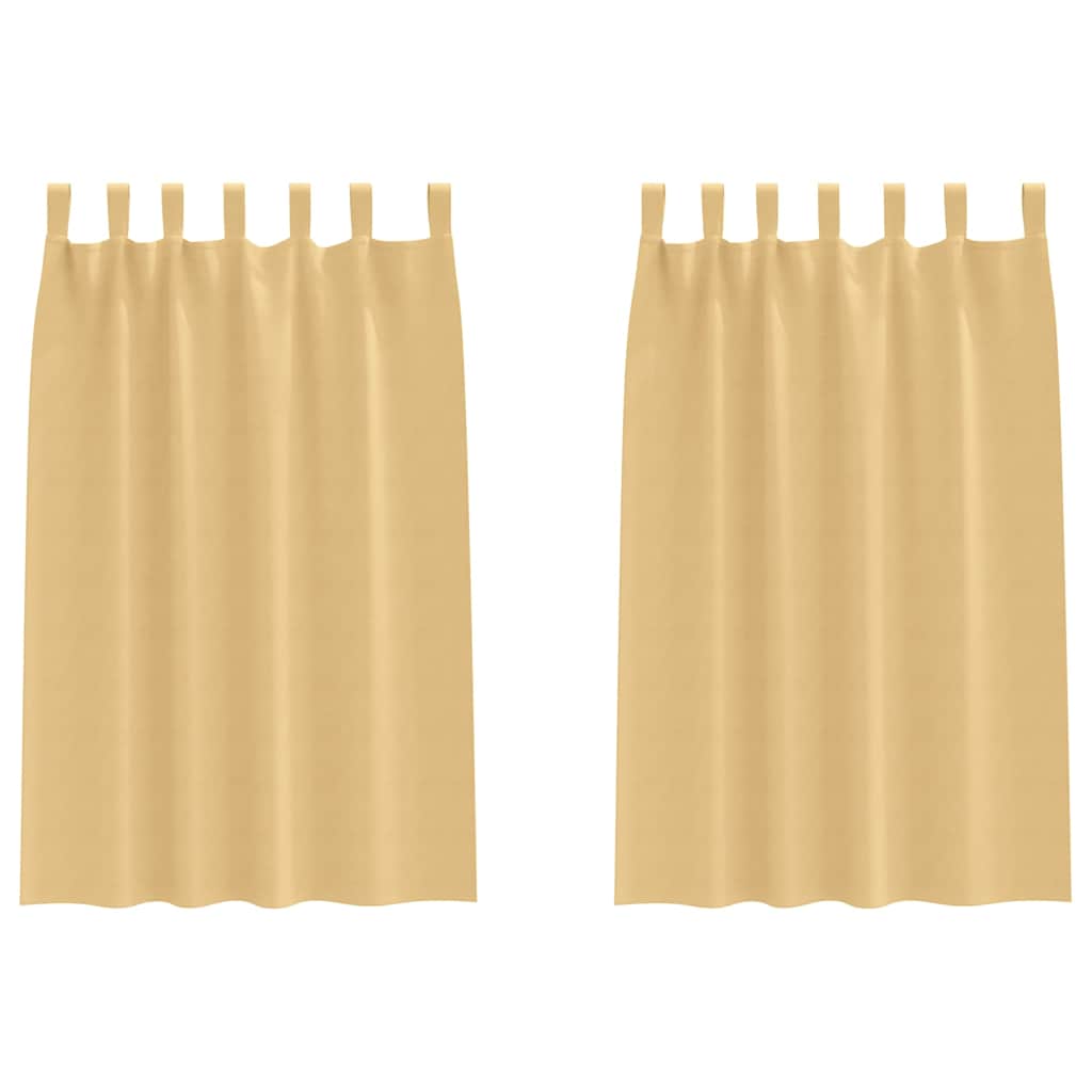 Blackout Curtains with Curtains Beige Polyester