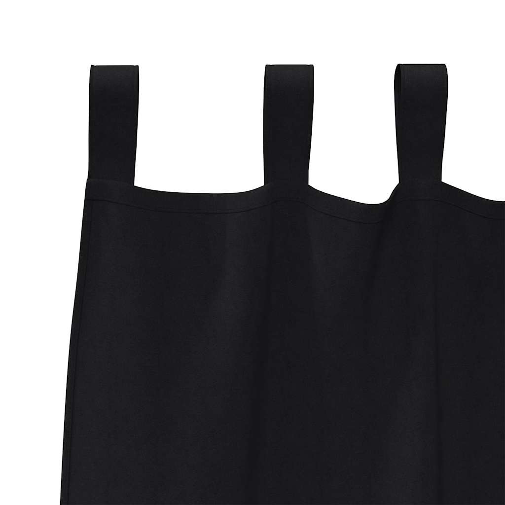 Blackout Curtains with Curtains Black Polyester