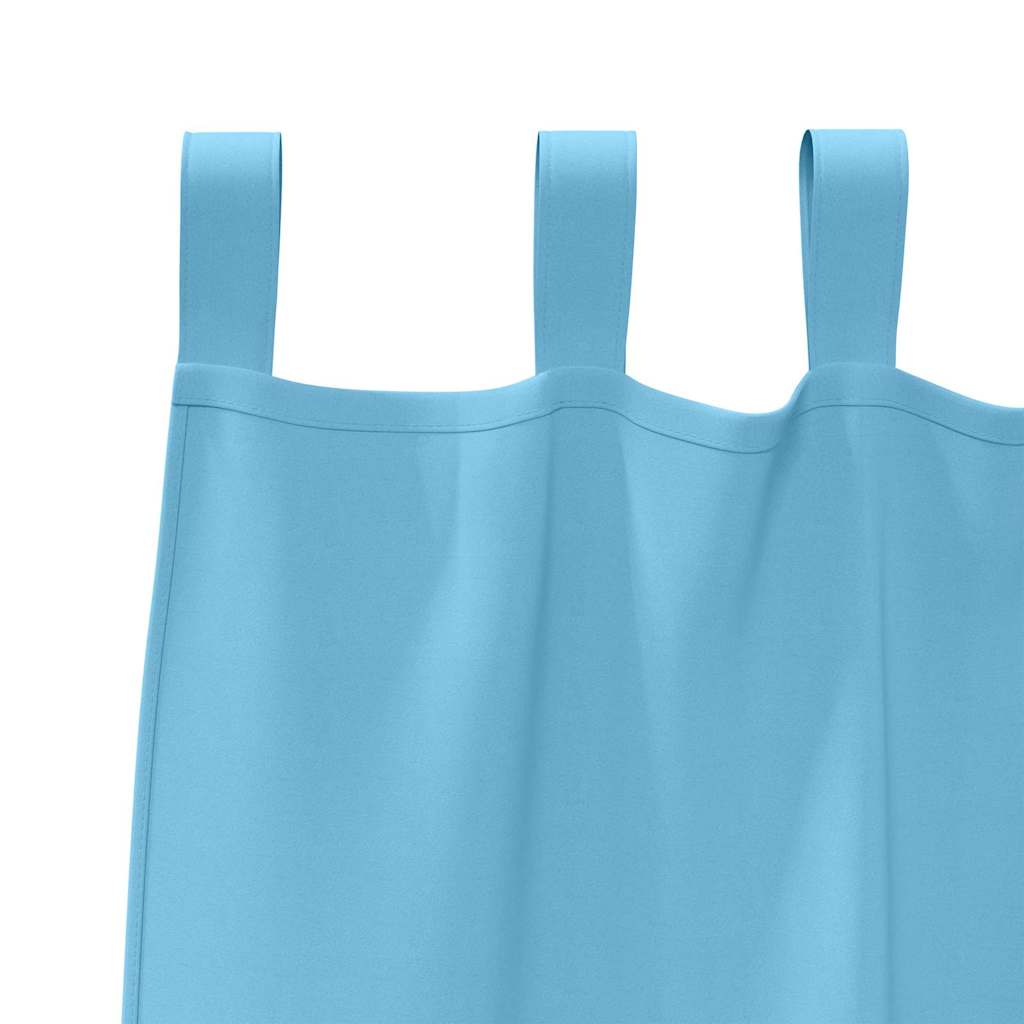 Blackout Curtains with Curtains Light Blue Polyester