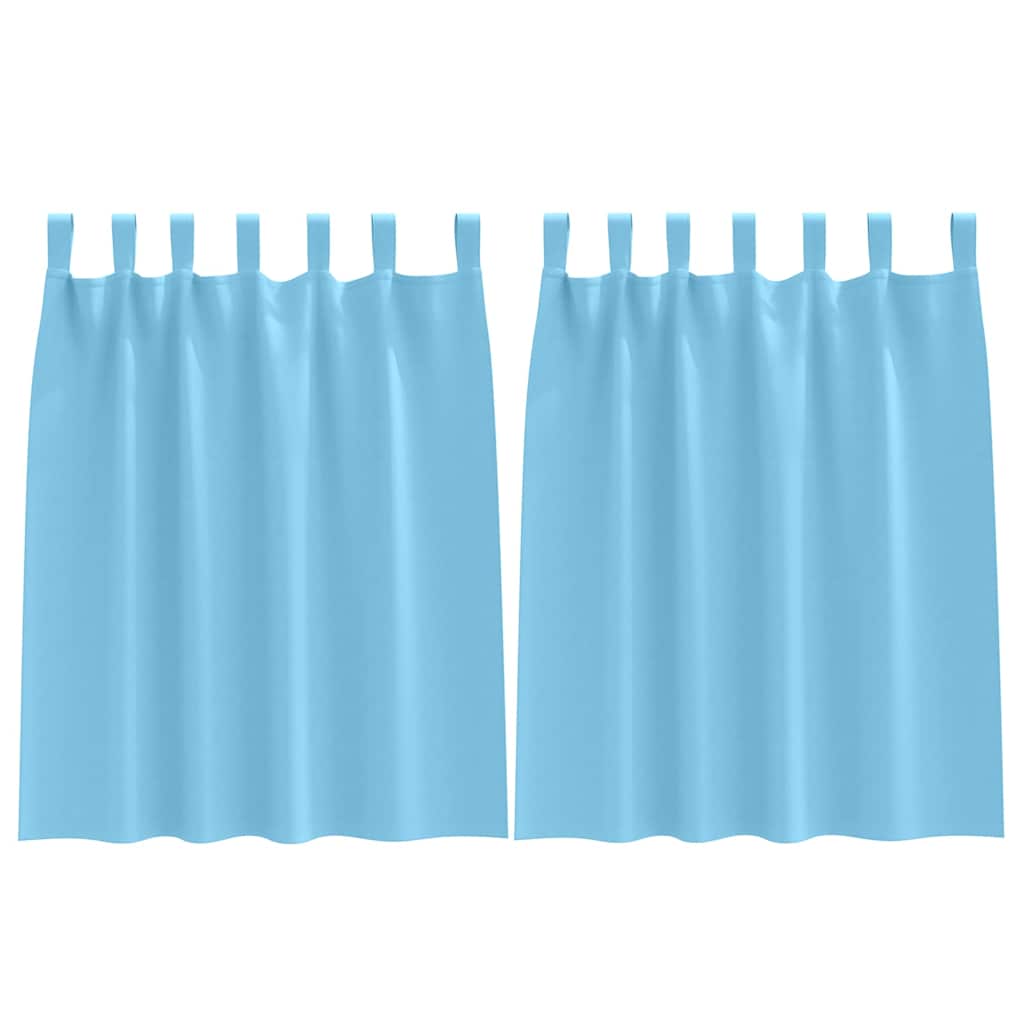 Blackout Curtains with Curtains Light Blue Polyester