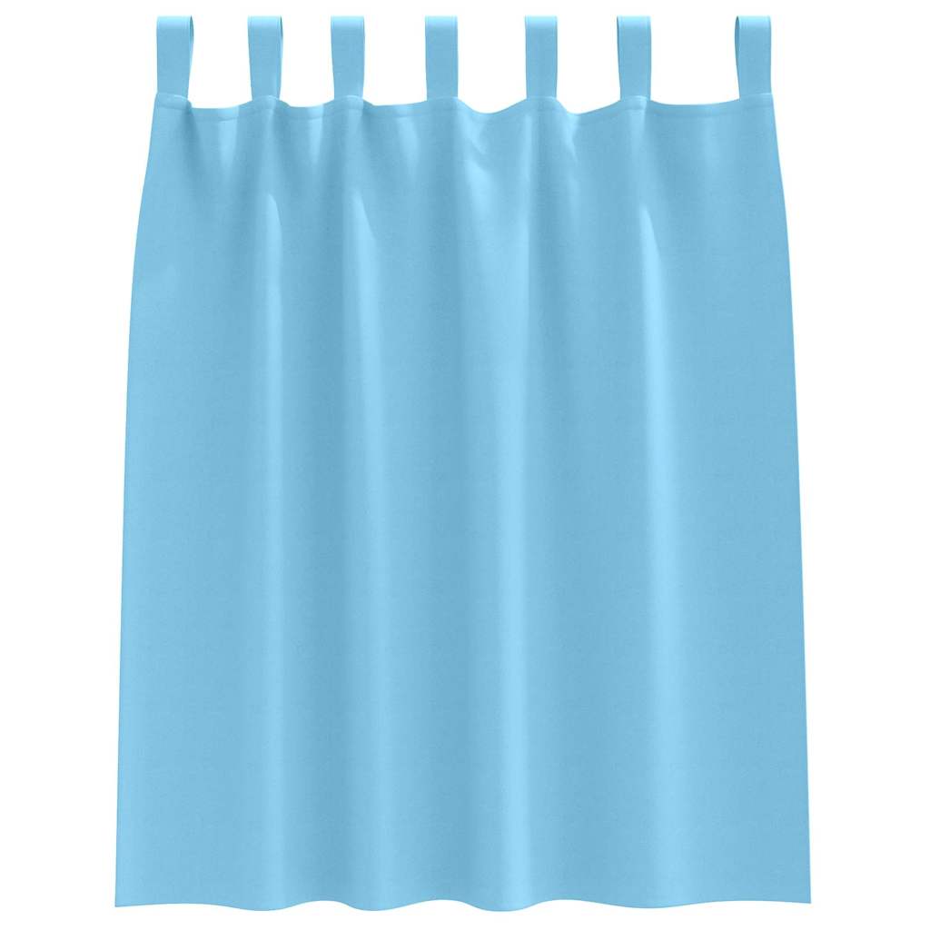 Blackout Curtains with Curtains Light Blue Polyester