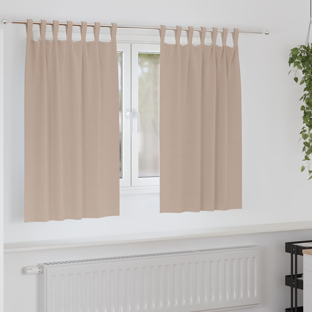 Blackout Curtains with Curtains Taupe Polyester