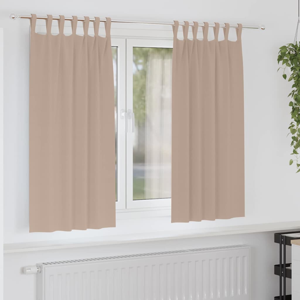 Blackout Curtains with Curtains Taupe Polyester