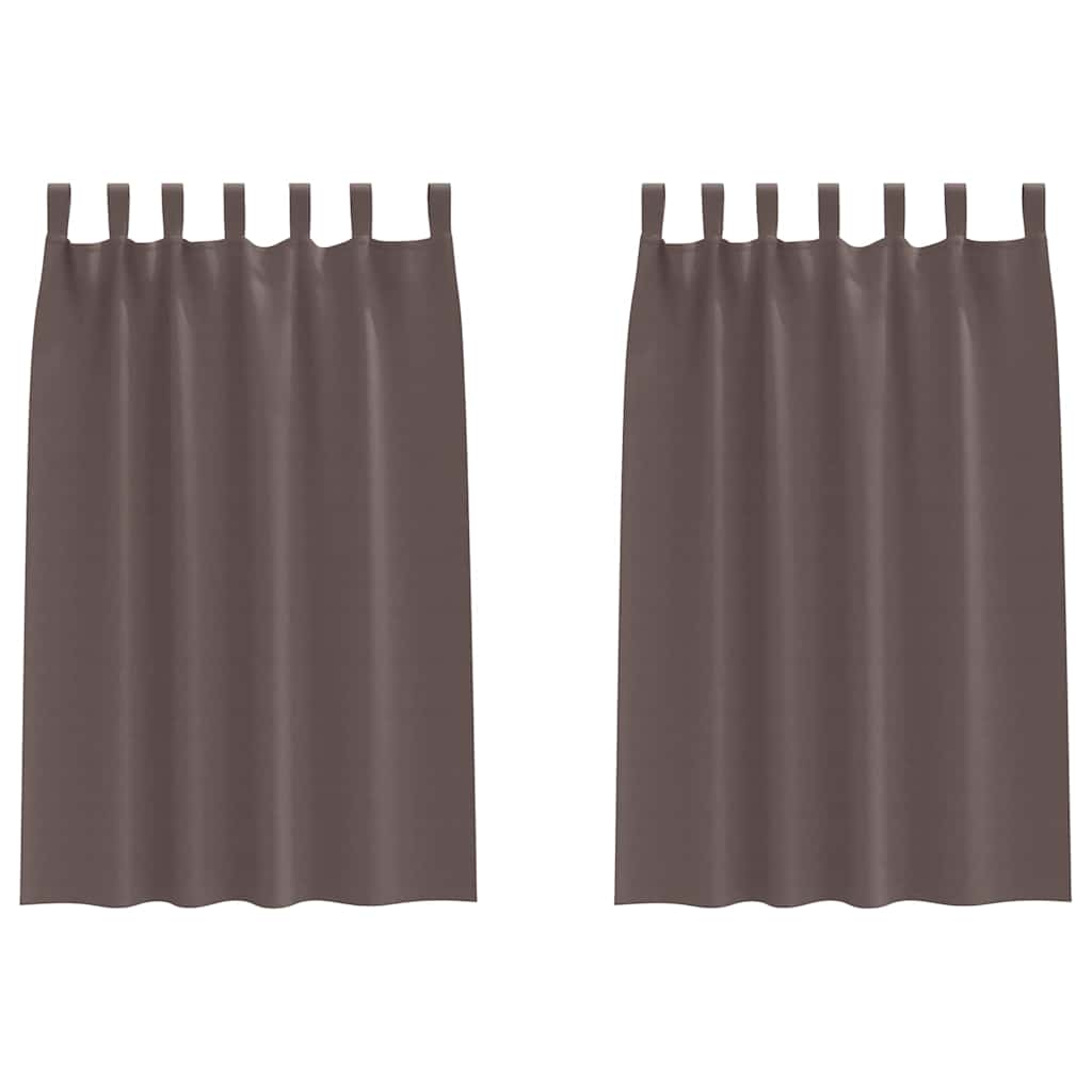 Blackout Curtains with Curtains Dark Brown Polyester
