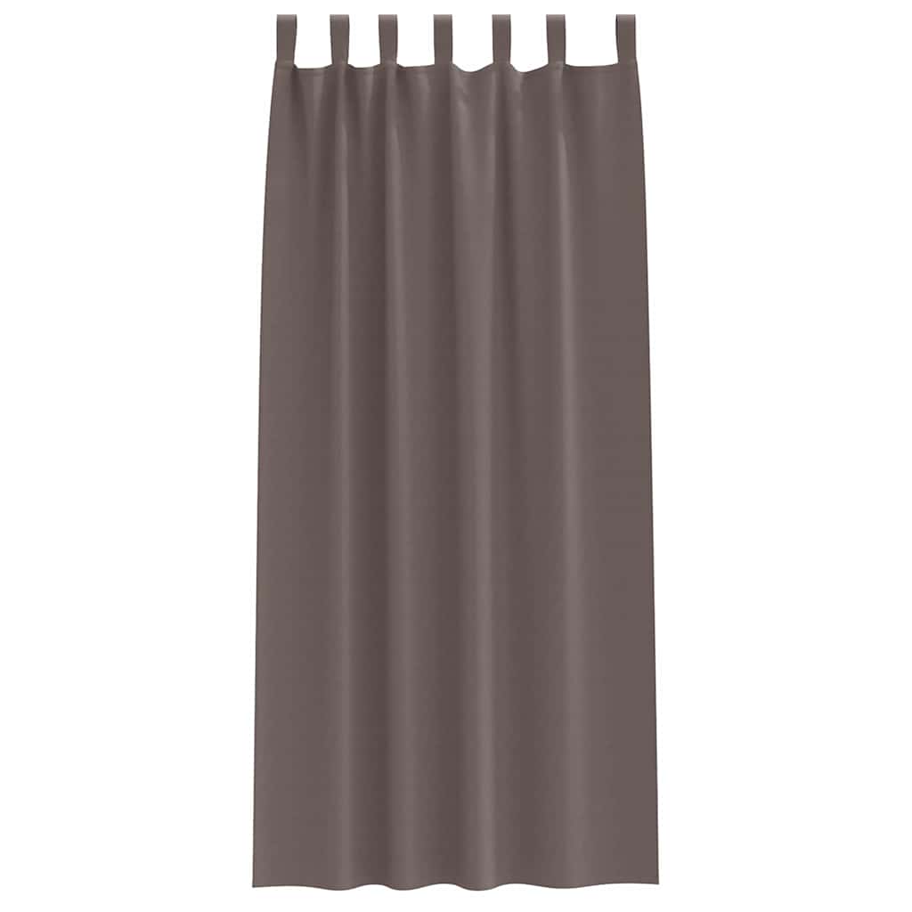 Blackout Curtains with Curtains Dark Brown Polyester