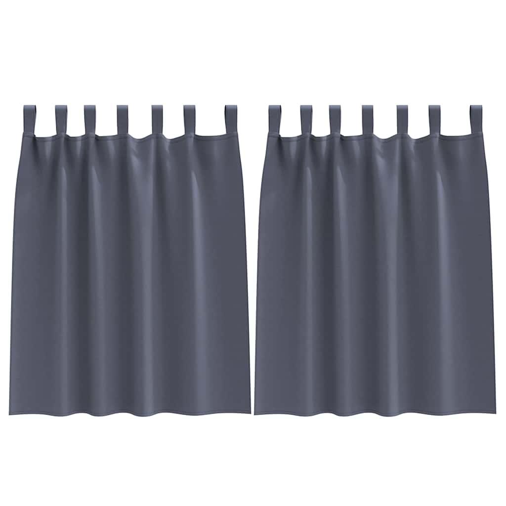 Blackout Curtains with Curtains Anthracite Polyester