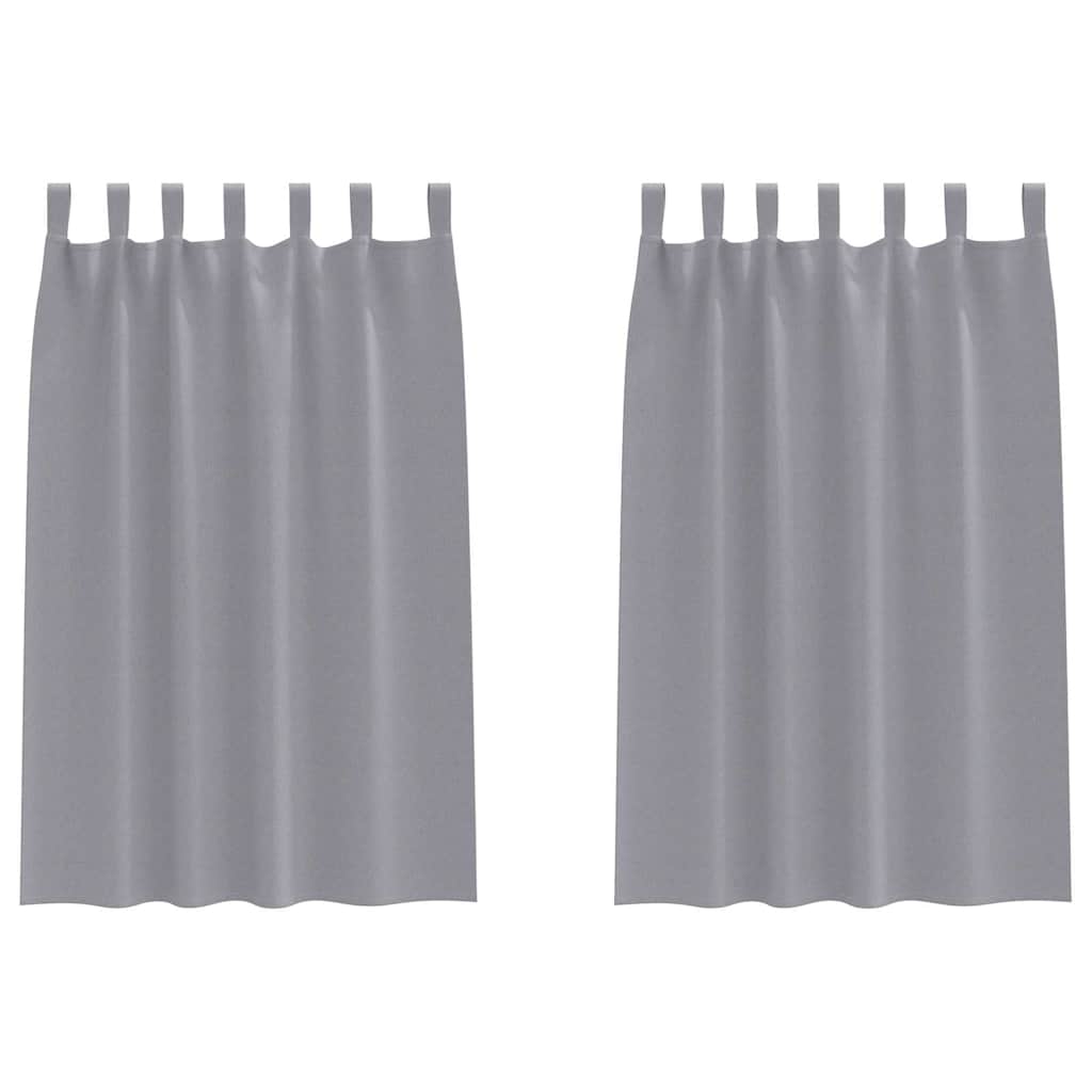 Blackout Curtains with Curtains Light Grey Polyester