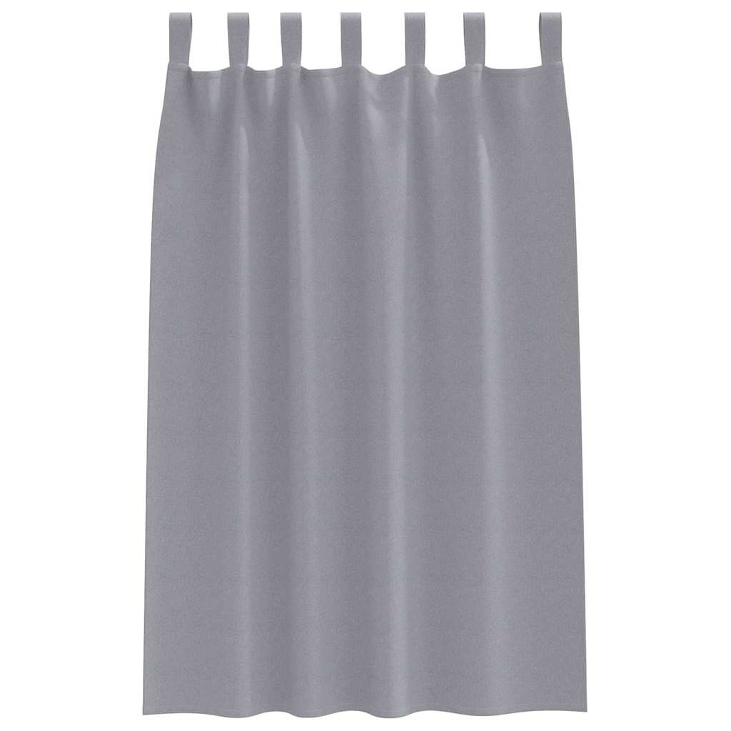 Blackout Curtains with Curtains Light Grey Polyester