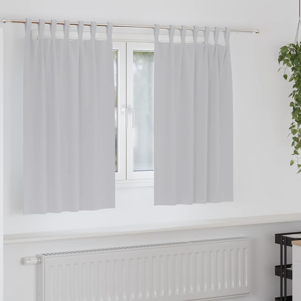 Blackout Curtains with Curtains Light Grey Polyester