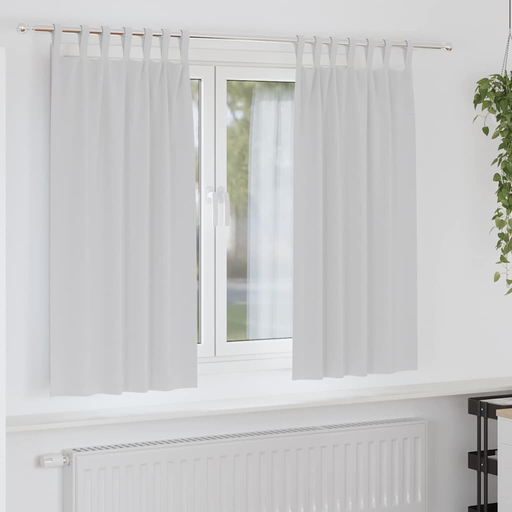 Blackout Curtains with Curtains Pale Grey Polyester