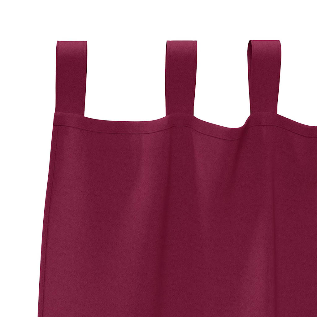 Blackout Curtains with Curtains Wine Red Polyester