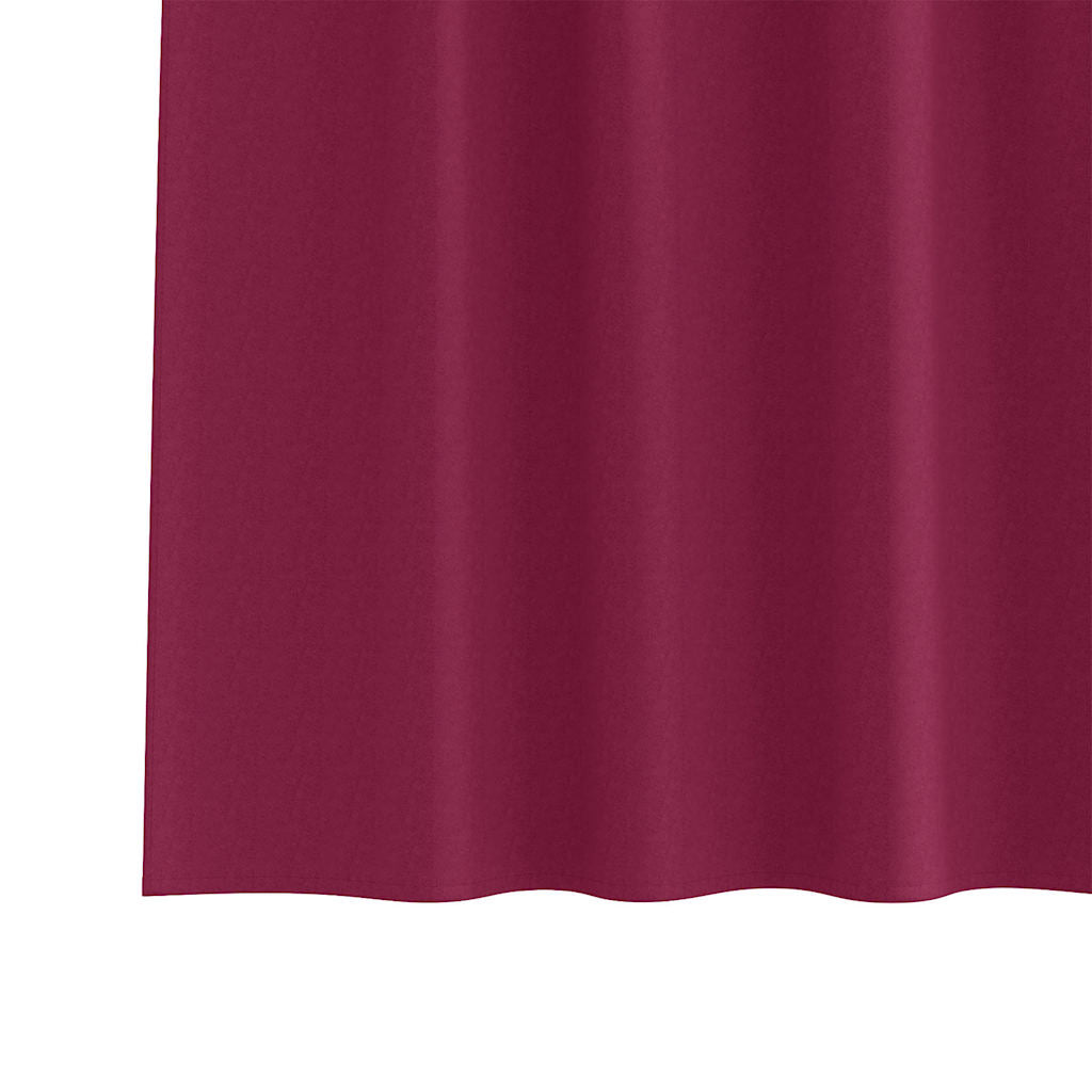 Blackout Curtains with Curtains Wine Red Polyester