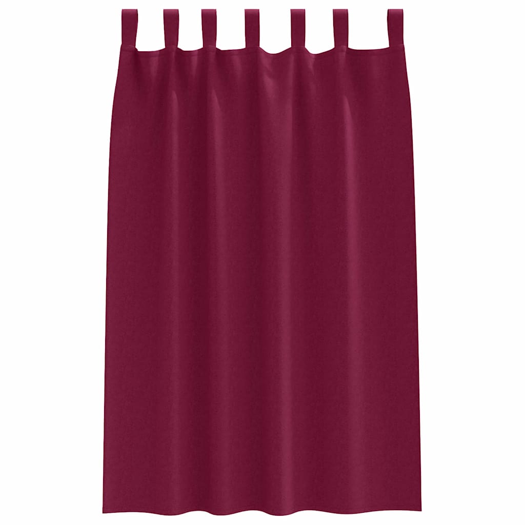 Blackout Curtains with Curtains Wine Red Polyester