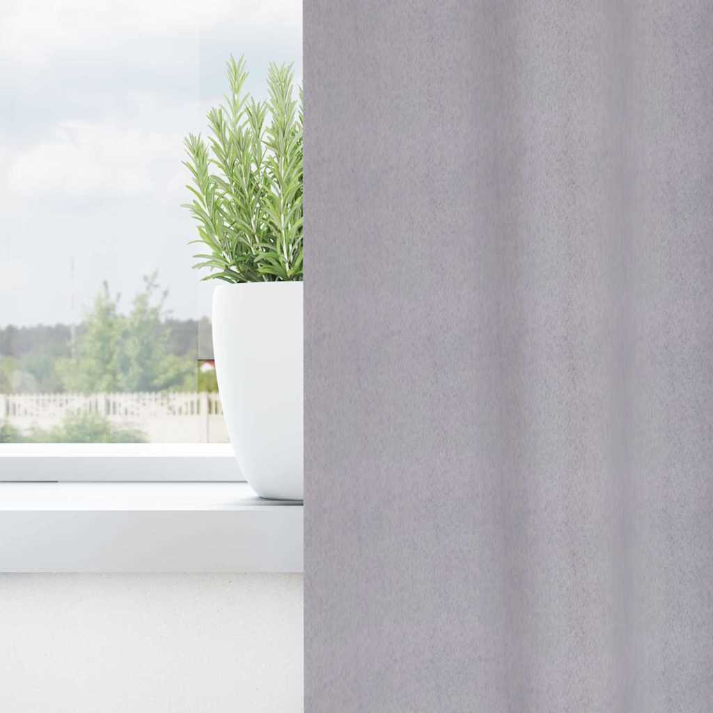 Blackout Curtains with Curtains Metal Grey Polyester