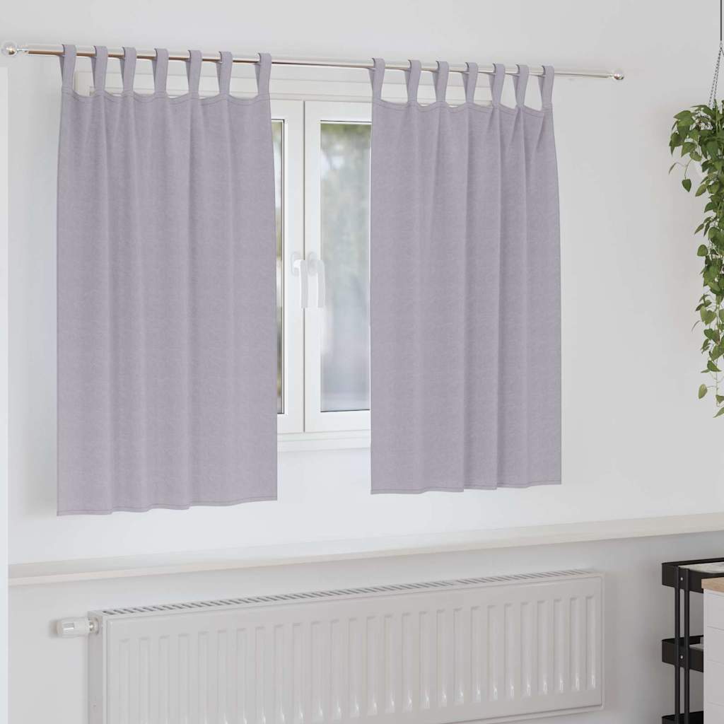 Blackout Curtains with Curtains Metal Grey Polyester