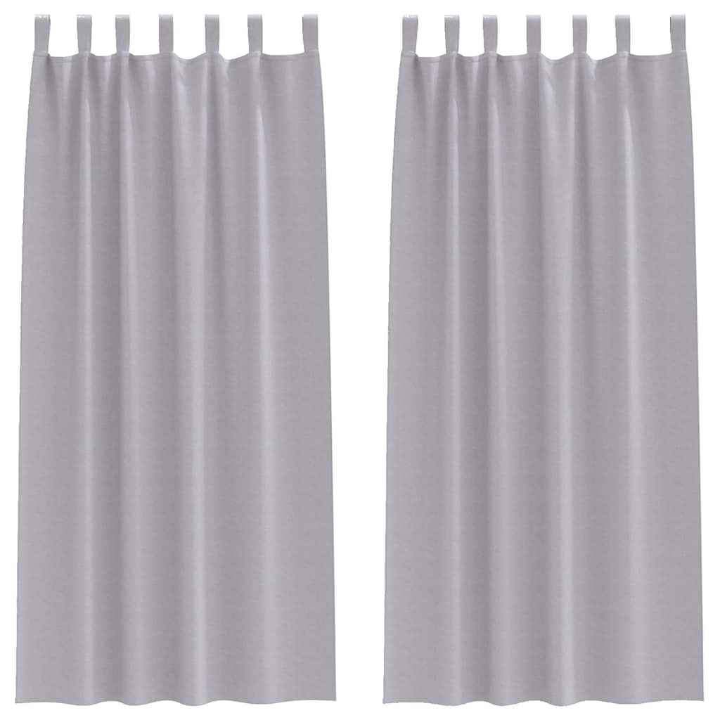 Blackout Curtains with Curtains Metal Grey Polyester