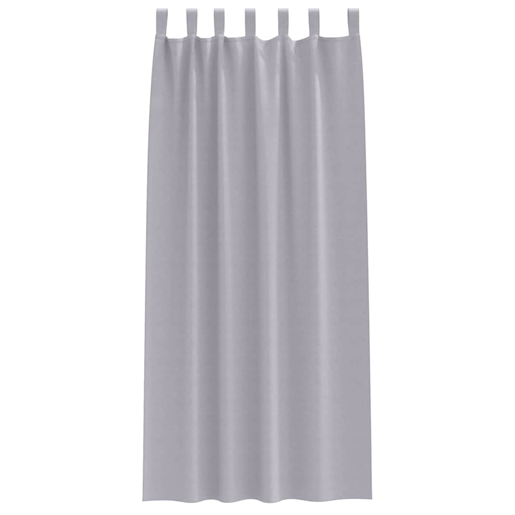 Blackout Curtains with Curtains Metal Grey Polyester