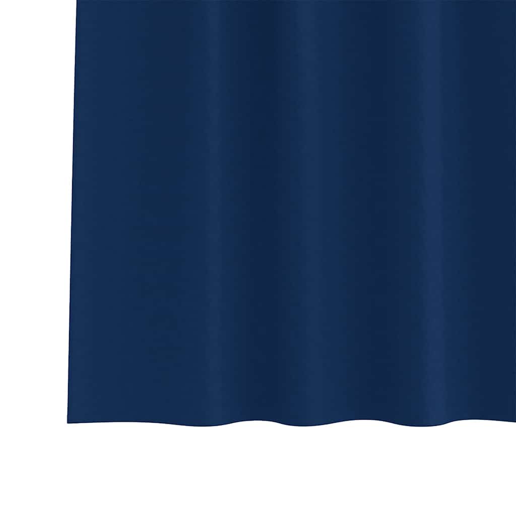 Blackout Curtains with Curtains Dark Blue Polyester
