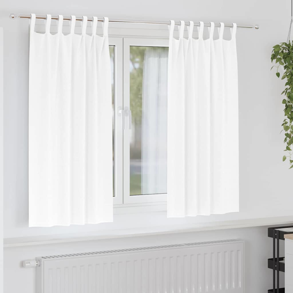 Blackout Curtains with Curtains Pure White Polyester