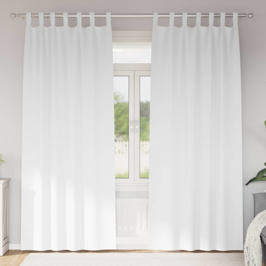 Blackout Curtains with Curtains Pure White Polyester