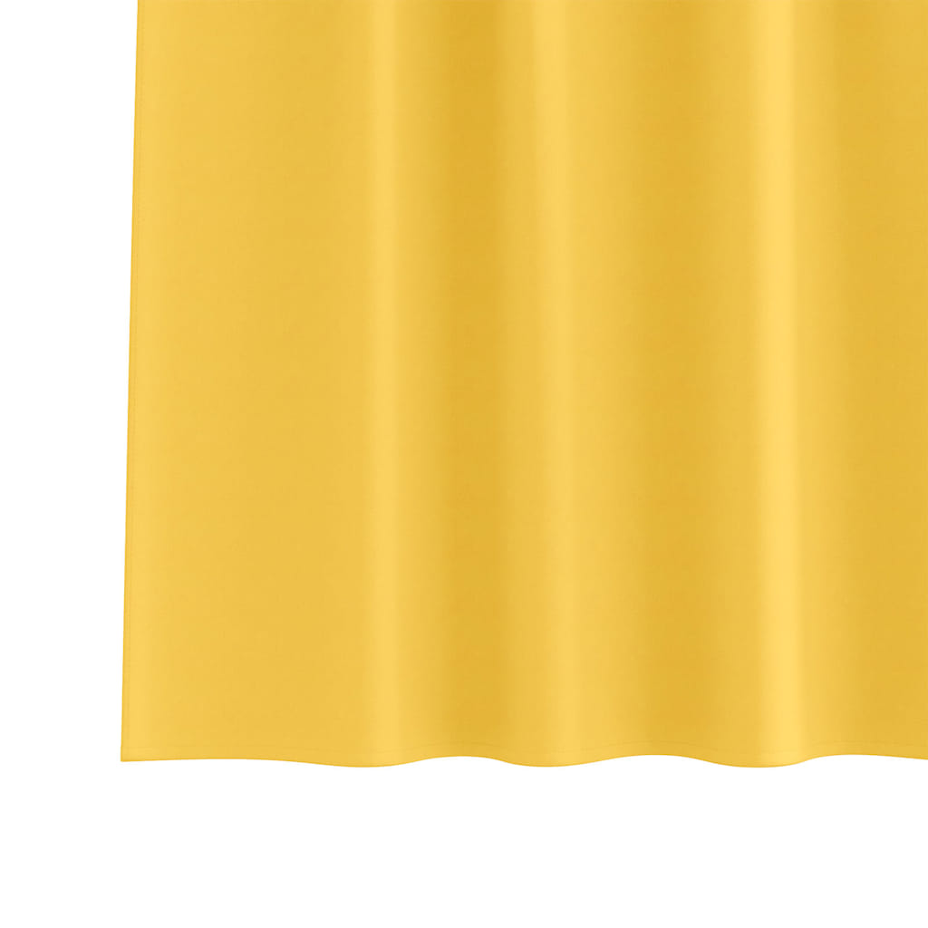 Blackout Curtains with Curtains Mustard Yellow Polyester