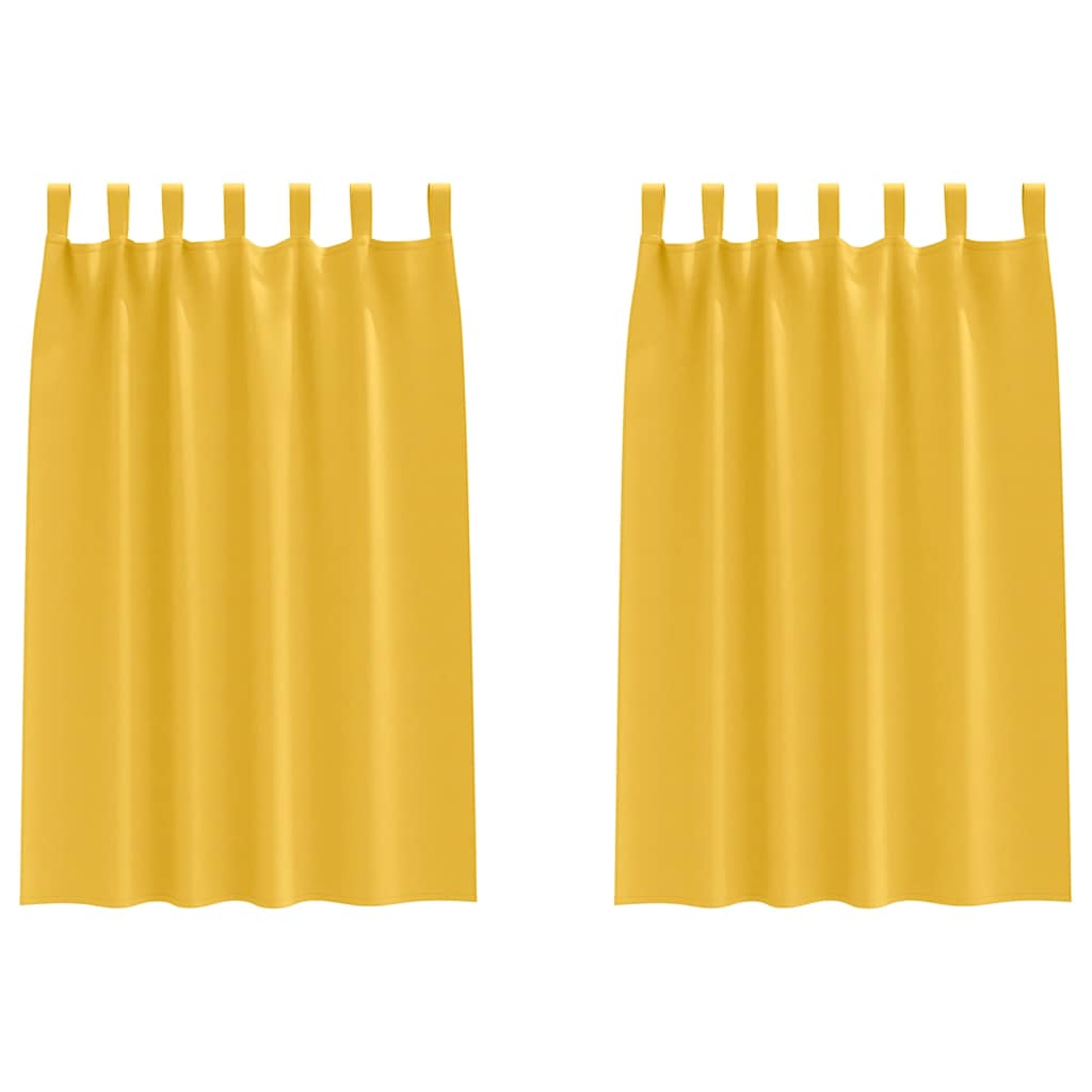 Blackout Curtains with Curtains Mustard Yellow Polyester