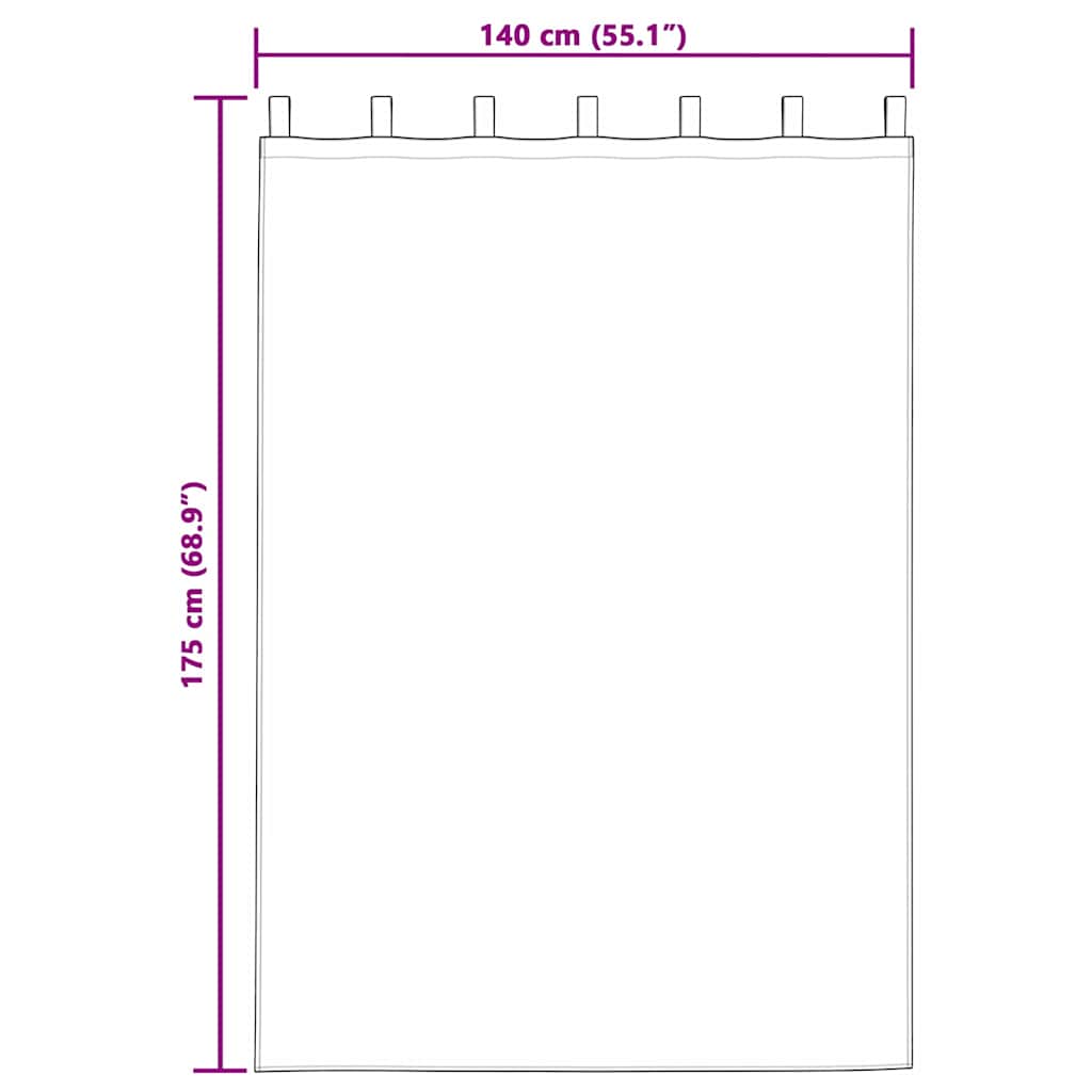 Blackout Curtains with Rings 2 pcs Baby Pink 175 x 140 cm