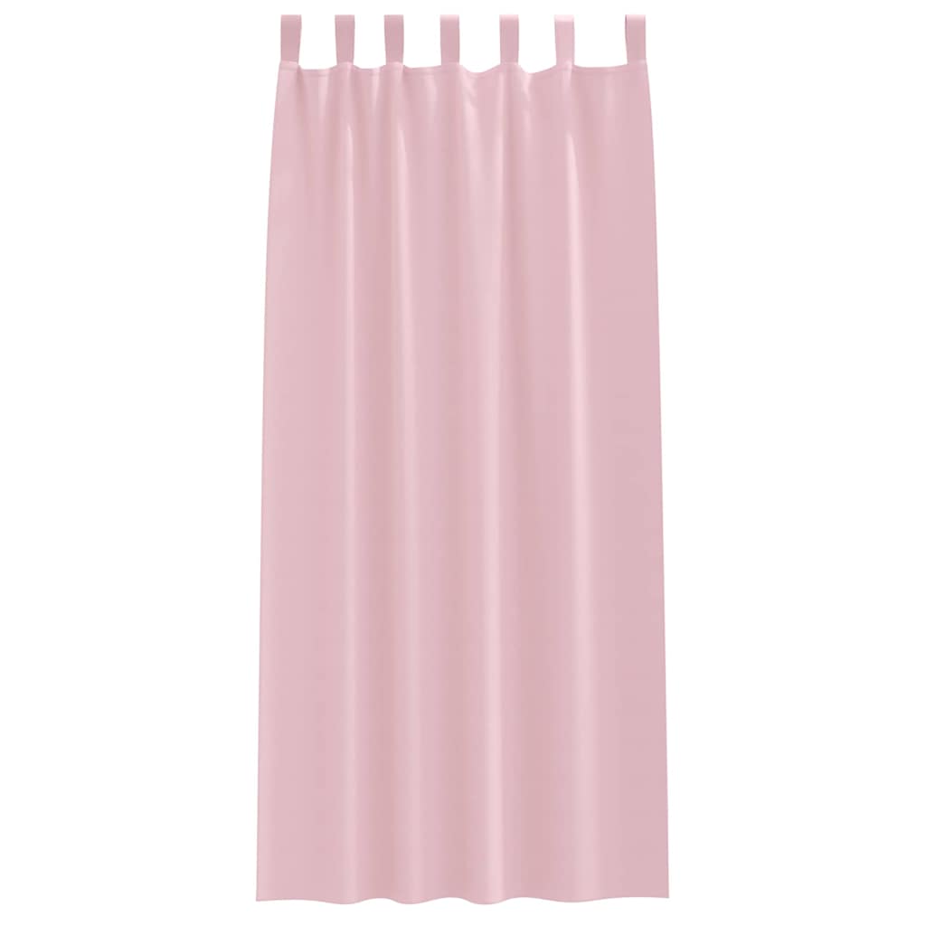 Curtains with Curtains 2 pcs Baby pink Polyester
