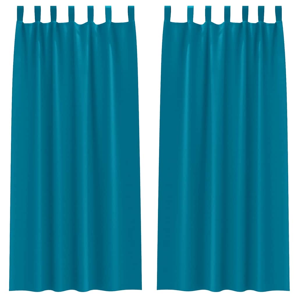Blackout Curtains with Curtains Turquoise Polyester