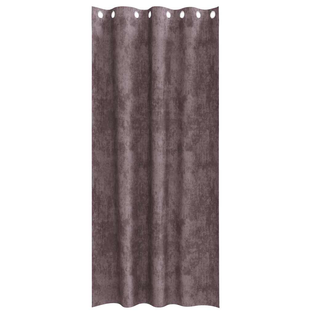 Curtain with Curtains 2 pcs Brown 260 x 140 cm Velvet