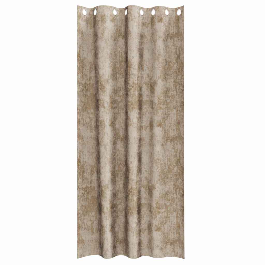 Curtain with Curtains 2 pcs Champagne 225 x 140 cm Velvet