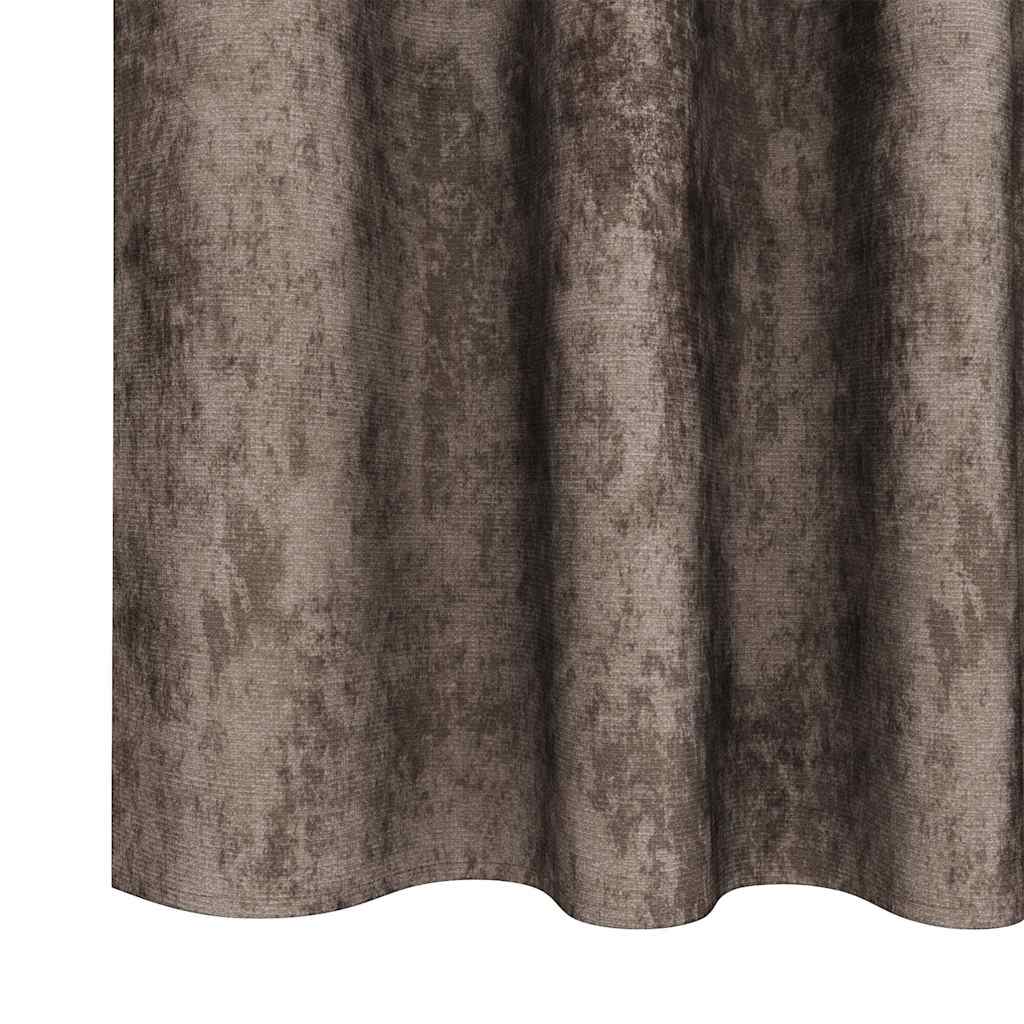 Curtain with Curtains 2 pcs Cappuccino 140 x 140 cm Velvet