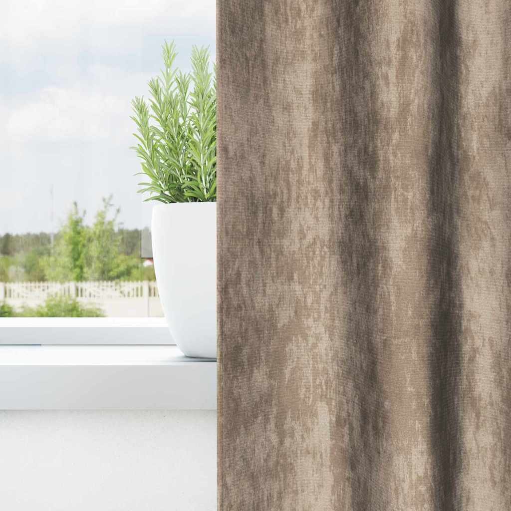 Curtain with Curtains 2 pcs Champagne 140 x 140 cm Velvet