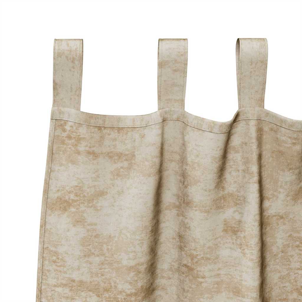 Curtain with Curtains 2 pcs Cream 175 x 140 cm Velvet
