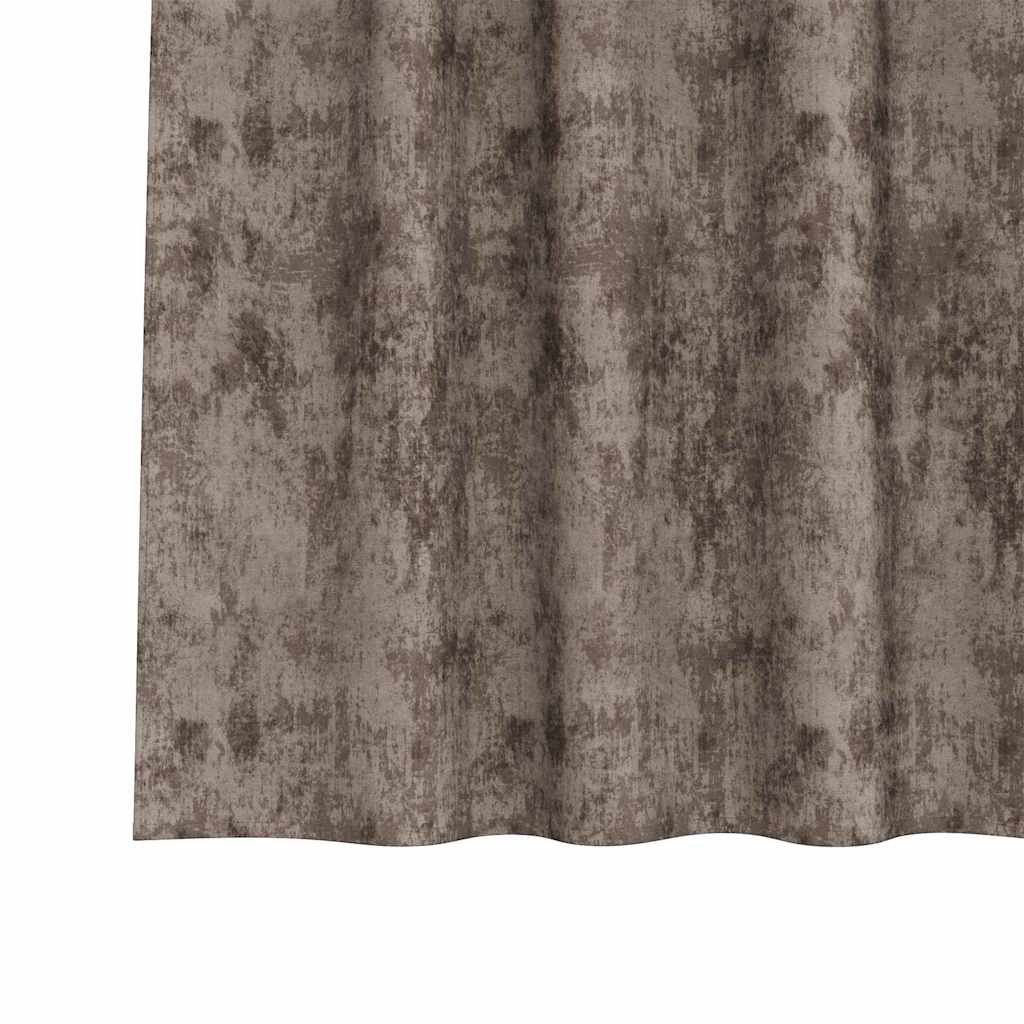 Curtain with Curtains 2 pcs Cappuccino 245 x 140 cm Velvet