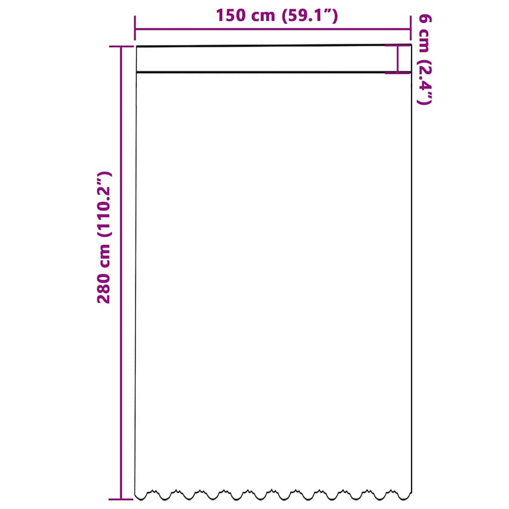 Curtains with Curtains White 150x280cm Polyester